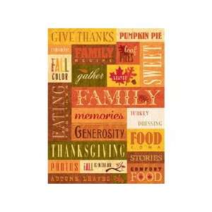   Company Fall Harvest Embossed Stickers   Words