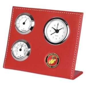   Marine Corps MILITARY Weather Station Desk Clock