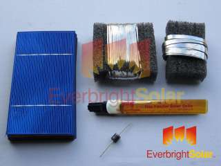 100  3x6 Untabbed Solar Cells Diy Panel Kit w/Wire Flux  