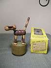 Antique Vintage Kohner Puppy Dog Dancing Wooden Pushup Toy with Box