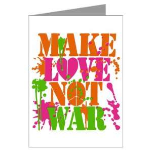   Cards (20 Pack) Make Love Not War Peace Symbol Sign 