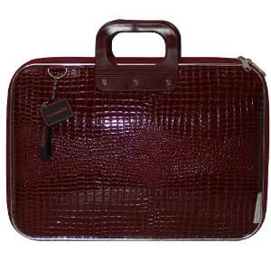  Bombata Cocco 17 Laptop Briefcase   Bugandy Embossed 