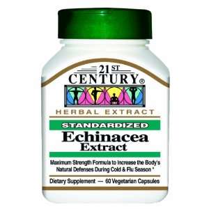  21st Century Echinacea Extract Veg Capsules, 60 Count 