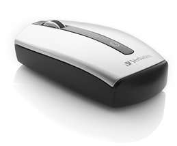   Riser Bluetooth Notebook Laser Mouse  Silver and Black Electronics
