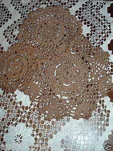 CROCHET DOILIES WALNUT INK STAINED GRUNGY CRAFTS  