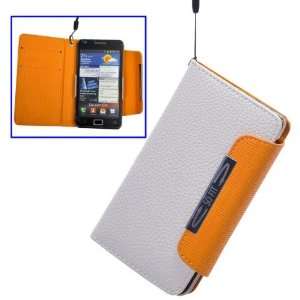   Style Leather Case for Samsung i9100 Galaxy S2 with Card Slots(White