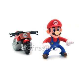 Lot 5 Super Mario Bros 2Kart Pull Back Car Figure MS79  