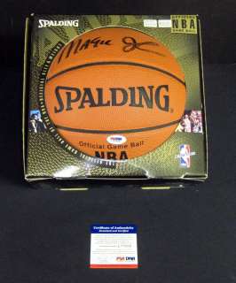Magic Johnson Signed Spalding Basketball PSA/DNA Auto  