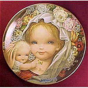  Floral Mother and Child Collector Plate 