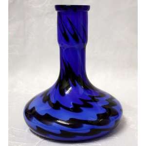 BLUE STRIPE Hookah Vase   8.26 Quality Glass Base for Hooka Shisha 