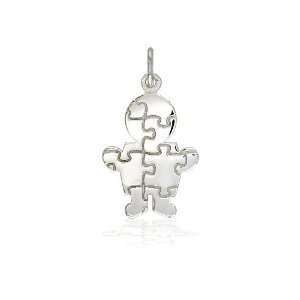 Small Size Autism Awareness Puzzle Boy Jewelry Charm in 