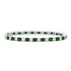 Sterling Silver Emerald Bracelet  