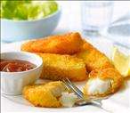 crunchy parmesan fish fingers 5 stars 3 stacked pancakes with