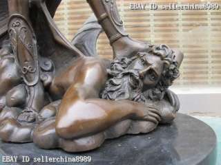 14Greek myth Bronze Gabriel Angel And devil Art statue  