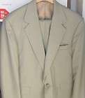 Haggar Men 40 R Olive Cotton Blend Suit (U208)
