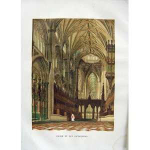 C1890 Choir Ely Cathedral England Architecture Colour 