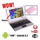 inch Mini Netbook Laptop Computer Notebook WIFI 3G Pink Android 2.2 