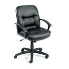 Boss Office Products Mid Back Ergonomic Managers Leather Chair   Tilt 