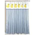   Fashions Caroline 100% Polyester Fabric Shower Curtain   Color Yellow