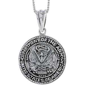  925 Sterling Silver U.S. Department of the Army Medal, 1 