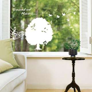 Music Tree Adhesive Removable Wall Decor Accents Graphic Stickers 