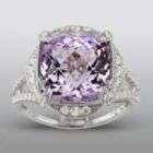Zeghani Amethyst Ring with Simulated Diamonds