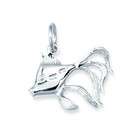 JewelBasket Fish Charms   Sterling Silver Angel Fish Charm