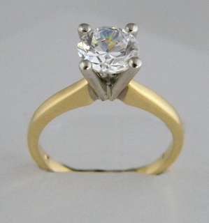   BRILLIANT ROUND CUT 4 PRONG SOLITAIRE ENGAGEMENT RING 14K SOLID GOLD