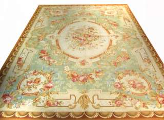 FRENCH STYLE AUBUSSON 6X9 NEEDLEPOINT DOUBLE KNOT RUG  