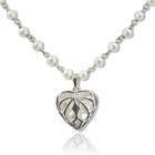 Katarina Sterling Silver Fresh Water Cultured Pearl Heart Pendant with 