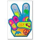 Artsmith Inc Mini Poster Print Peace Sign Hand Symbol Dolphin Smiley 