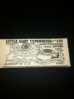 1897 ad simplex little giant typewriter  