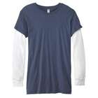 Canvas NAVY/WHITE   S Mens Long Sleeve 2 in 1 T Shirt