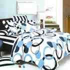 Blancho Bedding   [Artistic Blue] Luxury 6PC Mini Bed In A Bag Combo 