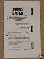 2003 Weed Eater Twist N Edge TE400 Trimmer Owner Manual  