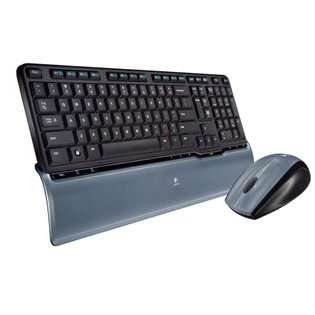   Logitech S520 Cordless Desktop Keyboard and Laser Mouse (Black/Grey