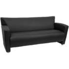 Flash Furniture Dolly Series Black Leather Reception Sofa by Flash 