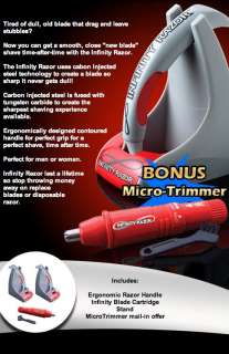 Infinity Razor Set of 2 with Nose Hair Trimmer  