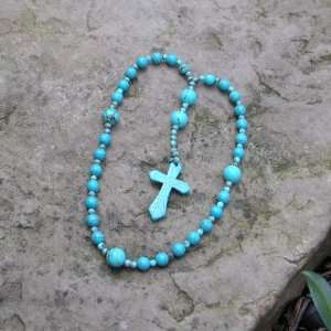 Anglican Turquoise Cross Prayer Beads 