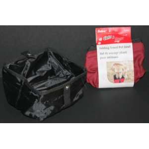  Folding Travel Pet Bowl 6x6 inches, red or black Pet 