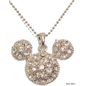   Mouse Crystal & Rhinestone Disney Necklace By Jersey Bling Jewelry
