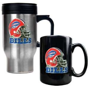 Buffalo Bills NFL Travel Mug & Ceramic Mug Set   Helmet logo  