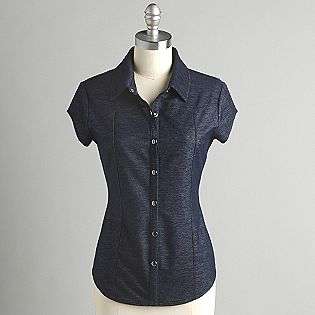   Button Front Denim Shirt  Piper & Blue Clothing Juniors Plus Tops