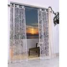   Sheer Outdoor Grommet Top Curtain Panel in White   Size 84 H x 50 W