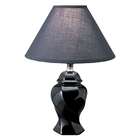 ORE Table Lamp with Black Orb Ceramic in Chrome Finish