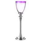 DDI Large Glass Candle Holder   Purple & Silver(Pack of 8)