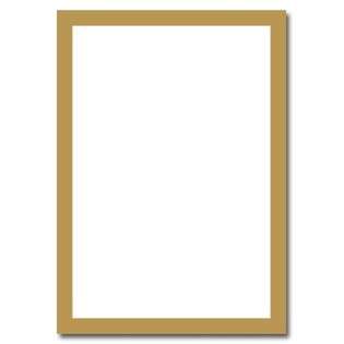 Masterpiece Studios 152679 Metallic Gold Border Flat Card Invitations 