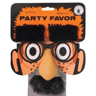 Plastic Fuzzy Nose & Glasses Mustache Groucho Marx Novelty Gag Eyewear 