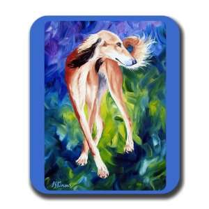  Saluki Twist in Color Dog Art Mouse Pad 