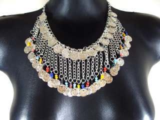 BELLY DANCE necklace jewelry egyptian gypsy tribal new  
